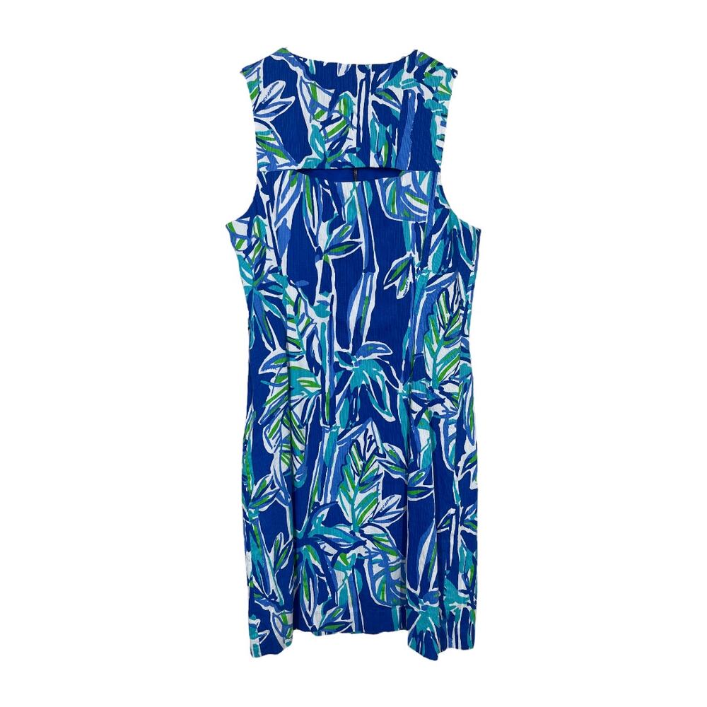 Lilly Pulitzer Penelope Shift Dress 4 Blue Crush Bamboo Sleeveless Mini Preppy - Picture 4 of 8